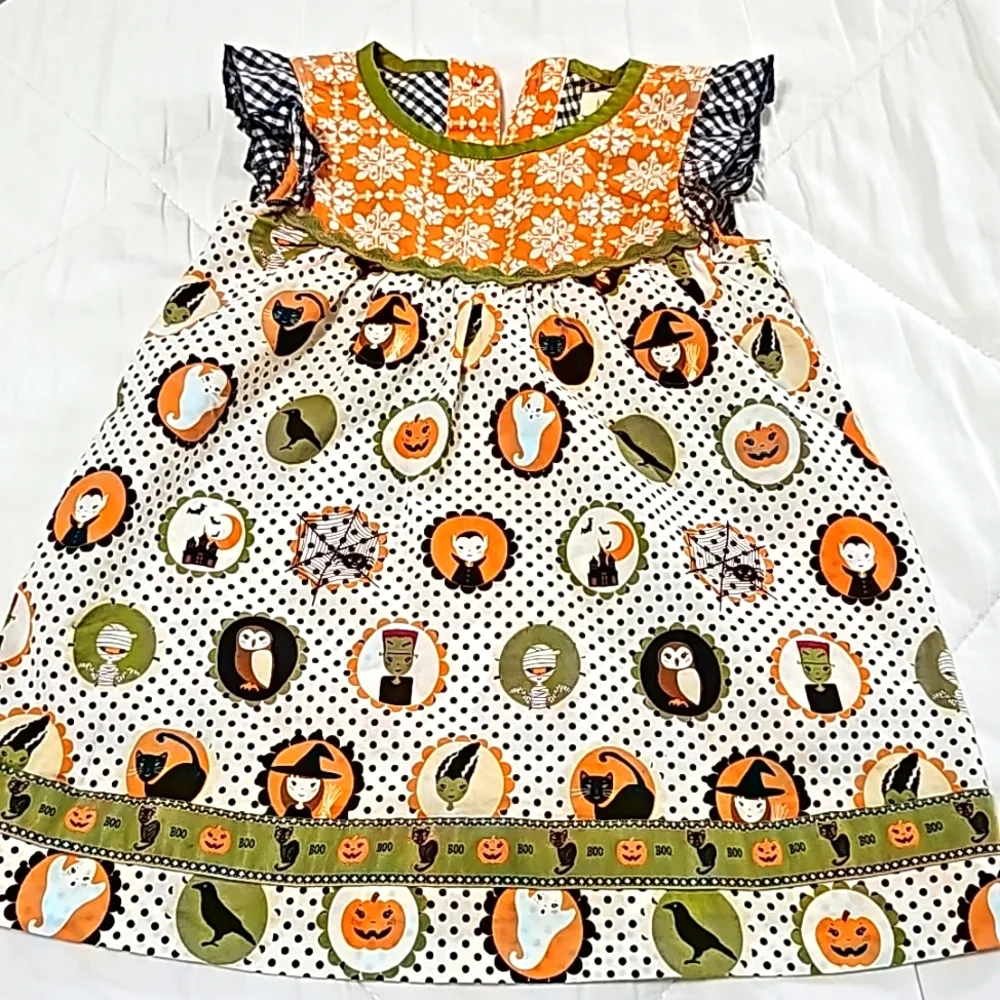 Halloween print matilda jane dress 12-18 18-24m